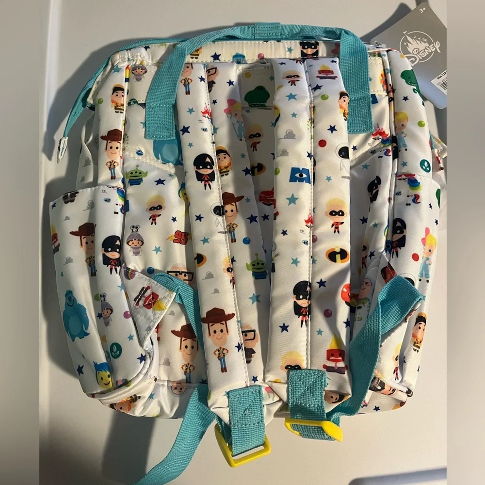 Disney Pixar Small Kid Backpack 12" Tall Toy Story, Cars, Up White Multi-Color - Picture 11 of 12